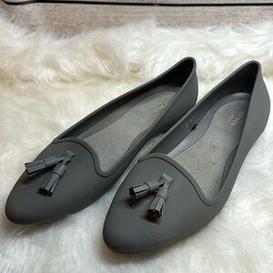 Crocs Eva‎ Tassel Pointed Toe Loafers Grey Women’s Size 8